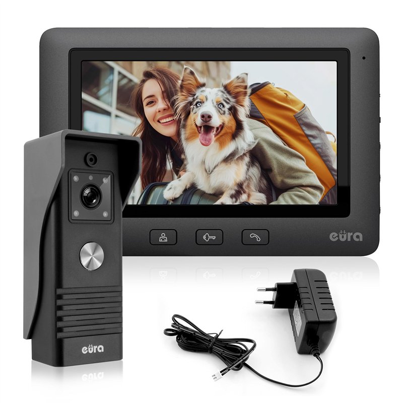 Eura VDP-45A3 Alpha Interphone vidéo 4 Fils avec écran Couleur 7