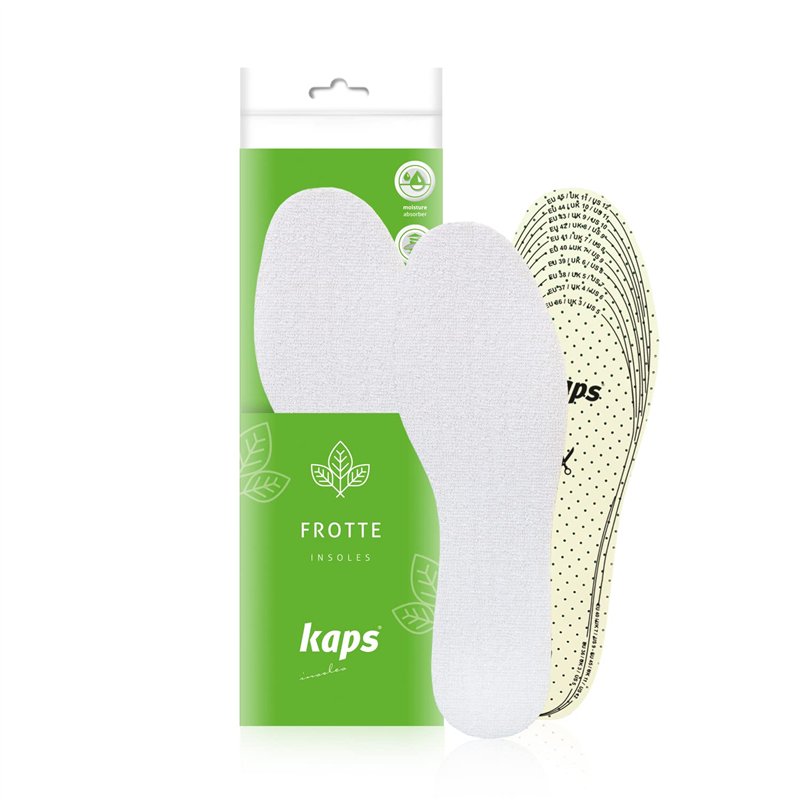 Image secondaire de Kaps Frotte Semelles Intérieures pour Chaussures d'Été Homme et Femme, Tissu Éponge Anti-Transpiration, Taille Ajustable à Décou