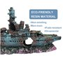 SLOCME Aquarium Shipwreck Decorations Fish Tank Ornaments - Resin Material Sunken Ship Decorations, Eco-Friendly for Freshwater 