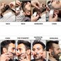 Outil de façonnage de barbe pour homme avec peigne intégré Transparent Modèles de peigne de coiffage pour bouc moustache pattes 