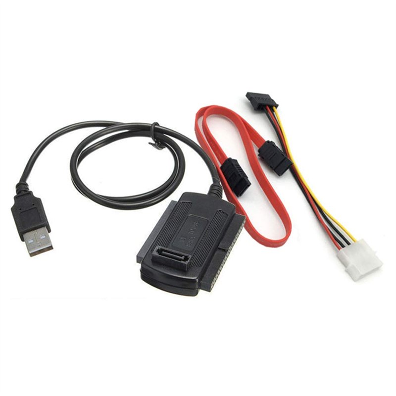 Aukson B45 Câble adaptateur 3 en 1 USB 2.0 vers IDE/SATA pour disques durs 2,5