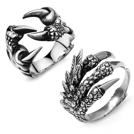 EQLEF Dragon Claw Ring Set