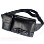Sac Banane en Cuir pour Hommes Ceinture Ceinture Taille Sac à Main Voyage randonnée Marche Pochette de téléphone Portable Fronde