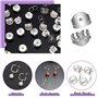 TOAOB 20pcs Fermoirs de Boucles D'oreilles en Argent 925 5 x 5.5mm en Forme de Papillon Support Sécurisé pour Fabrication de Bij