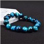 Bracelet Pierre Femme, Chakra Bleu Bracelets Perles Élastique Bracelet Boho Charme Diffuseur Bijoux Femmes Hommes Couple Mode Ca