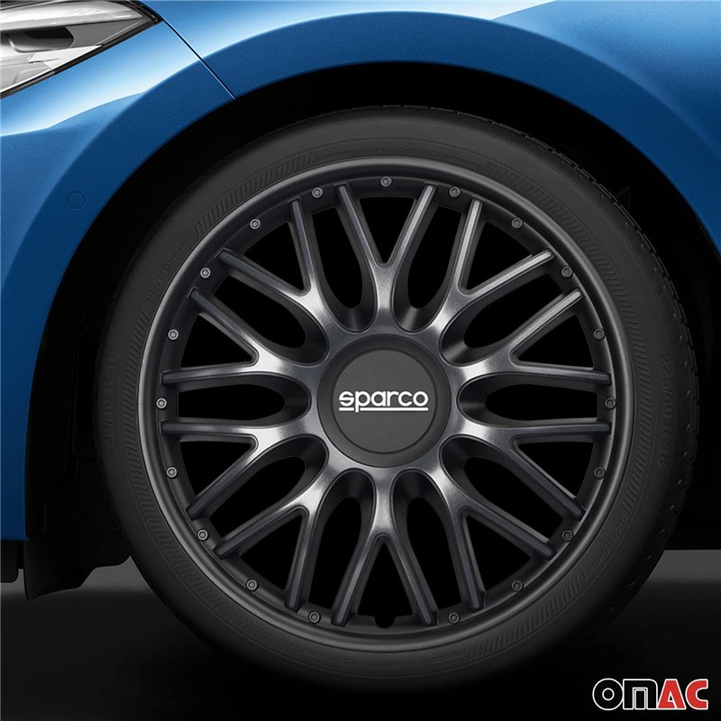 Image secondaire de Sparco Enjoliveurs Roma - 14-Pouces - Gris/Noir - Set de 4 pièces