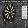 HOMCOM Cible Jeu de flechettes électronique Professionnel 27 Jeux 243 Variations - Fléchettes pour 1 à 16 Joueurs, 6 fléchettes 