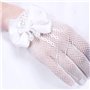 SwirlColor Courts élégantes Satin Bow trous Gants résille poignet Gants Longueur de fille pour Flower Girls