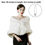 Femme Châle de Mariée en Faux Fourrure Mariage Epaulière Echarpe Dame épaulette Veste Manteau de Fourrure Boléro Cape Wraps Pèle