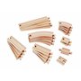 Hape Jouet Coffret d'Extension de Rails pour Circuit Train Bois - Jeu Educatif pour Enfant de 3 Ans et Plus - 24 pièces Virages