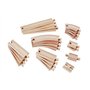 Hape Jouet Coffret d'Extension de Rails pour Circuit Train Bois - Jeu Educatif pour Enfant de 3 Ans et Plus - 24 pièces Virages 