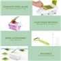 Coupe Legumes Multifonctions 12pcs Coupe Legumes Manuel Mandoline Multifonctions des Decoupe Legumes Cube Coupe de Oignons Rapid
