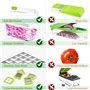 Coupe Legumes Multifonctions 12pcs Coupe Legumes Manuel Mandoline Multifonctions des Decoupe Legumes Cube Coupe de Oignons Rapid
