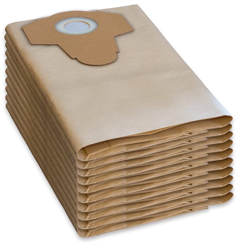 Parkside Lidl Lot de 10 sacs d'aspirateur d'origine pour aspirateur eau et poussière PWD 25, 30, PNTS 23, 30, 1400, 1500 A1, A2,