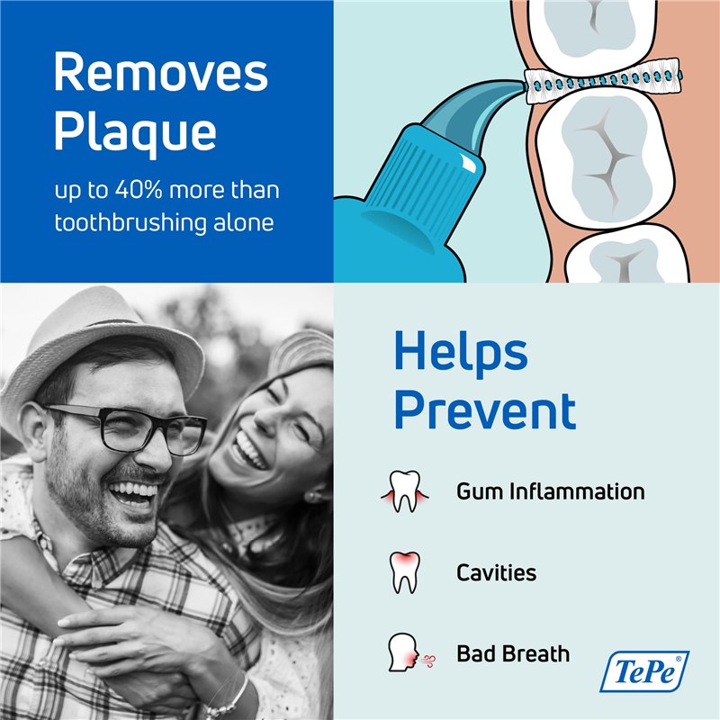 Image secondaire de TEPE, Brossettes interdentaires ISO Taille 2 05 mm Rouge Lot de 20