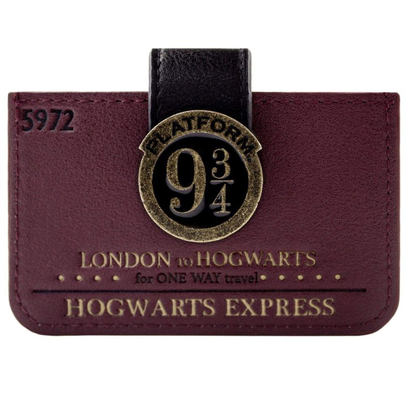 H.P. Poudlard Express London Plate-Forme 9 3/4 Billet Portefeuille Rouge