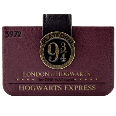 H.P. Poudlard Express London Plate-Forme 9 3/4 Billet Portefeuille Rouge
