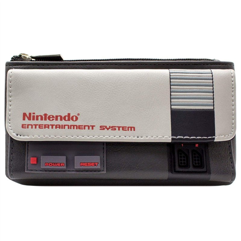 Image secondaire de NES Retro Gaming Entertainment System Console Porte-Monnaie/Portefeuille Pochette Poche à Pièces & Porte-Carte, Gris