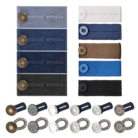 ZYNERY 21 Pièces Rallonge Bouton Pantalon