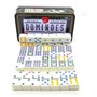 Dominos de points doubles de 9 couleurs (jeu 55, dominos) dans une boîte en métal