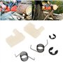 WOWOWO 6 pièces (2 Ensembles) pièces d'outils scie à chaîne Volant de démarrage cliquet + Ressort + Clip