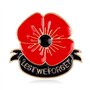 YAQINUO Broche coquelicot rouge avec inscription « Lest We Forget » pour homme et femme