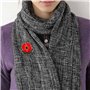 YAQINUO Broche coquelicot rouge avec inscription « Lest We Forget » pour homme et femme