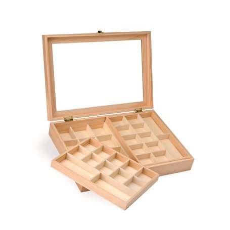 GLOREX 6 2003 341 Boîte à Bijoux en Bois de pin