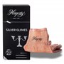 Hagerty Silver Gloves Gants de nettoyage anti-ternissement pour l'argent I 1 paire I Gants d'orfèvre 100% coton pré-imprégnés I