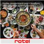 Rotel 1181250 Appareil à fondue chinoise avec fourchettes et épuisettes, appareil à fondue océane, marmite pour fondue chinoise,