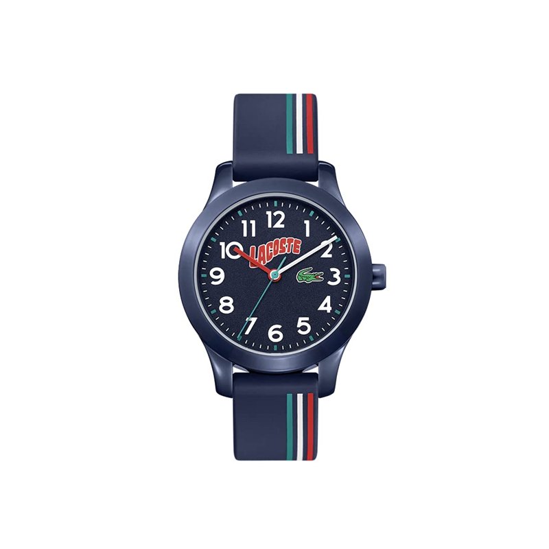 Lacoste Montre Analogique à Quartz pour Enfants Collection LACOSTE.12.12 Kids avec Bracelet en Silicone Bleu - 2030028