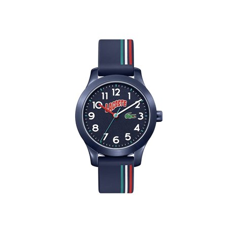 Lacoste Montre Analogique à Quartz pour Enfants Collection LACOSTE.12.12 Kids avec Bracelet en Silicone Bleu - 2030028
