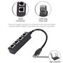 Adaptateur Ethernet RJ45, Adaptateur Répartiteur 1 à 4 Ports, Adaptateur de Câble Réseau RJ45, Protection contre les Interférenc