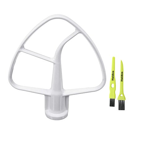 Italdos Batteur Plat K45B compatible pour KitchenAid K45 KSM75 KSM90 KSM103 KSM110 KSM150 KSM151 KSM152 KN15E1X Fouet Plat en Al