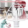 Italdos Batteur Plat K45B compatible pour KitchenAid K45 KSM75 KSM90 KSM103 KSM110 KSM150 KSM151 KSM152 KN15E1X Fouet Plat en Al