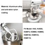 Italdos Batteur Plat K45B compatible pour KitchenAid K45 KSM75 KSM90 KSM103 KSM110 KSM150 KSM151 KSM152 KN15E1X Fouet Plat en Al