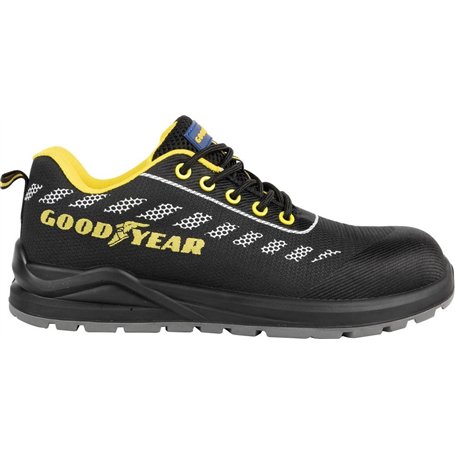 GOODYEAR Mixte Chaussures de sécurité S1P Noires et Jaunes sans métal numéro 42