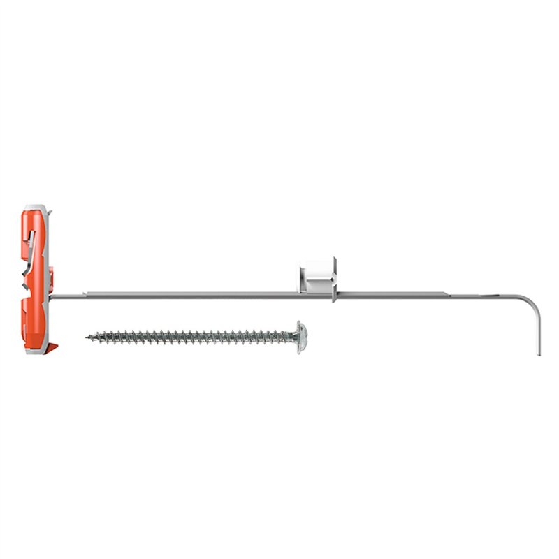 Fischer 540179 cheville Duotec avec vis cylindrique, gris/rouge, set de 25 pièces