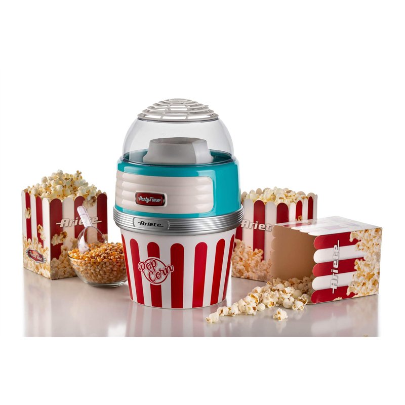 Image secondaire de Ariete 2957 Machine à popcorn XL Party Time, Appareil à popcorn, 1.100 W, cuisson à air chaud, bol amovible, bleu