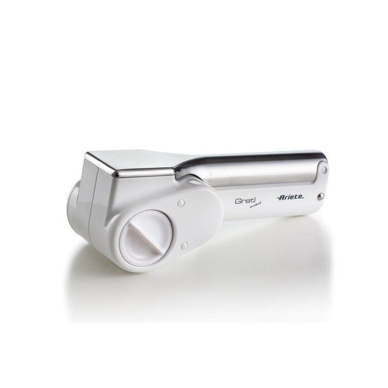 Ariete Gratì Metal 44, Râpe à Fromage Électrique Sans Fil, 2 Rouleaux en Acier Inoxydable Inclus, 1 Kg de Fromage avec Une Recha