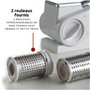 Ariete Gratì Metal 44, Râpe à Fromage Électrique Sans Fil, 2 Rouleaux en Acier Inoxydable Inclus, 1 Kg de Fromage avec Une Recha