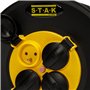 Stak REELART-FR-25 Enrouleur electrique professionnel, water proof IP44 cable 25m en caoutchouc 3G2.5m㎡ pour chantier, bricolage