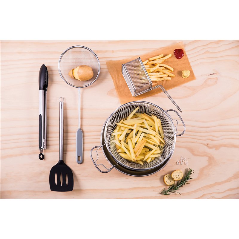 Image secondaire de Friteuse argentée en inox Excèlsa, 24 cm de diamètre-