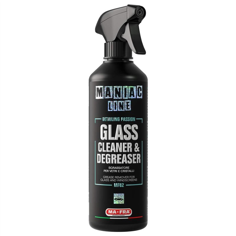 Ma-Fra, Maniac Car Detailing Line, Glass Cleaner & Degreaser