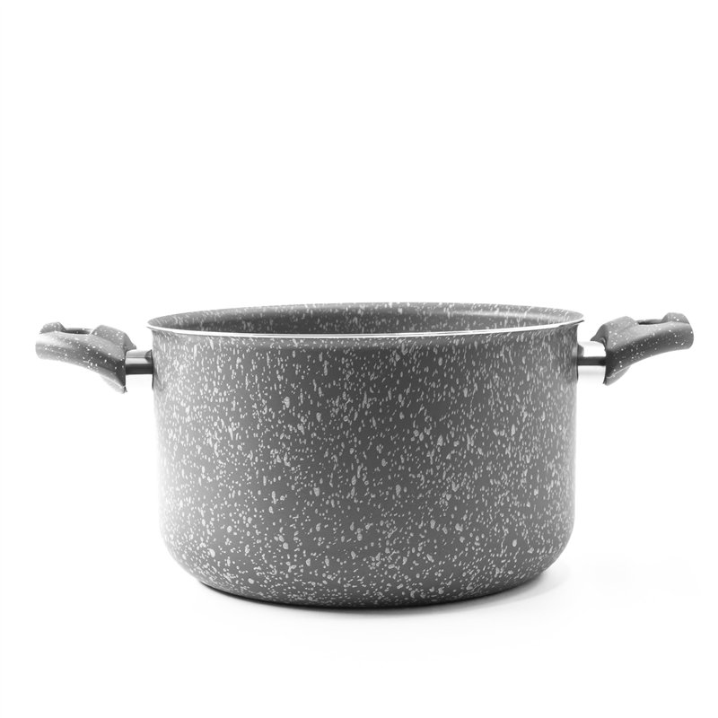 Image secondaire de Casserole antiadhésive avec poignées pierre rare 22 cm Zanetti