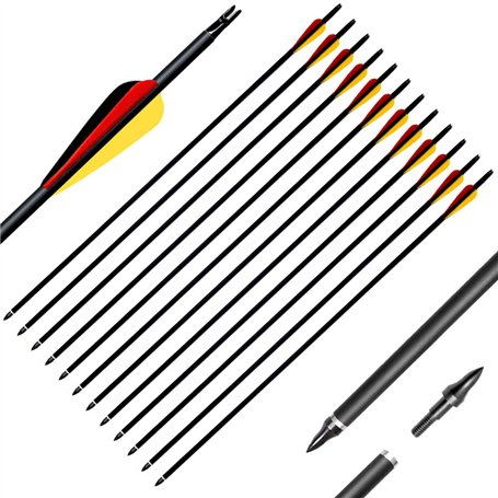 Narchery Flèche Arc Chasse 31 Pouces Flèche Carbone