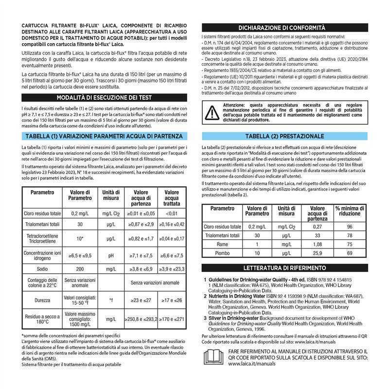 Image secondaire de Laica J9074A1 Kit 13 filtres bi-flux et carafe filtrante, 2,3 litres au total, 1,2 litres filtrés