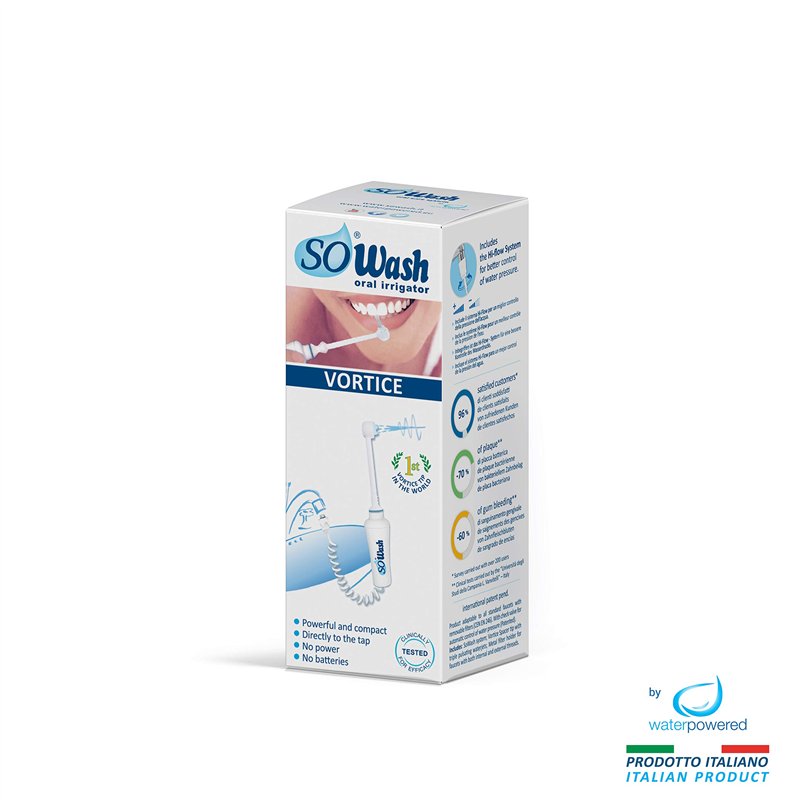 Image secondaire de Jet dentaire SOWASH VORTICE, Se connecte au robinet, Hydropulseur Dentaire Sans piles ni électricité, Tête Vortice avec Triple J