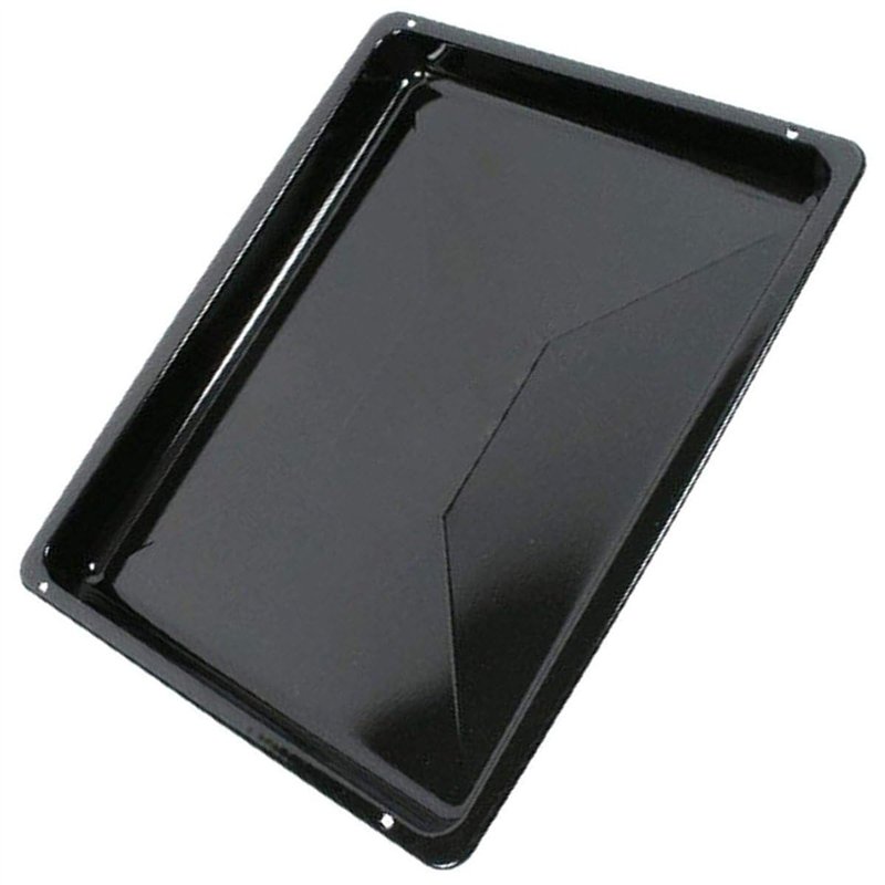 Plateau émaillé noir (ORIGINAL Beko) pour four, Dimensions: 462 x max 373 x 40 mm, Référence: 219440101