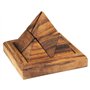 Logica Jeux Art. Pyramide 9 pcs - Casse-tête en Bois 3D - Difficulté 3/6 Difficile - Collection Leonardo da Vinci